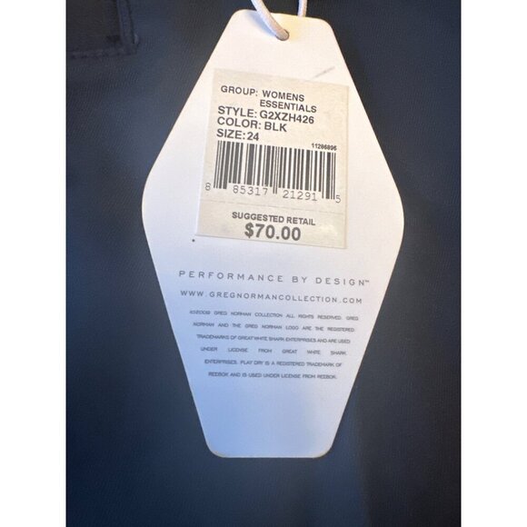 Greg Norman Women Essentials Black Shorts Sz 24 Moisture-Wicking Comfort Stretch - Picture 5 of 6